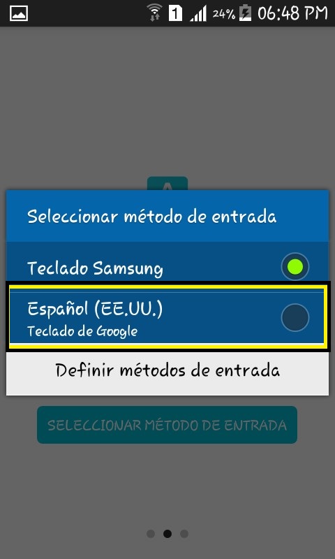 telefono android teclado