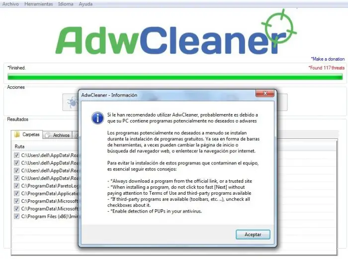 eliminar archivos maliciosos