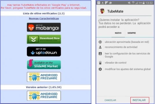 descargar videos youtube con tubemate