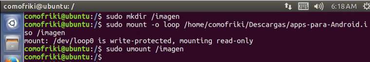 montar imagen iso en linux
