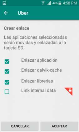 mover app a tarjeta sd