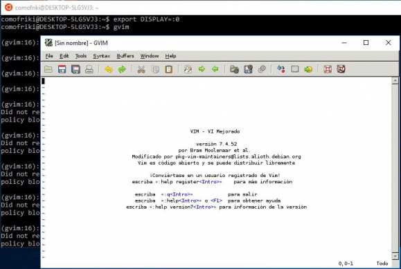 ejecutar aplicaciones gráficas desde bash