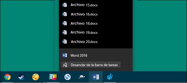 jump list windows 10 que es jumplist