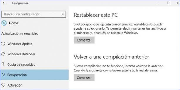 como desinstalar actualizaciones en windows 10