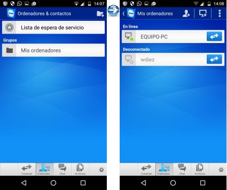 escritorio remoto android