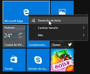 menu inicio clasico windows 10