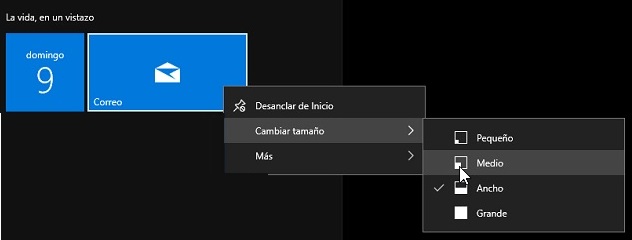personalizar menu inicio windows 10