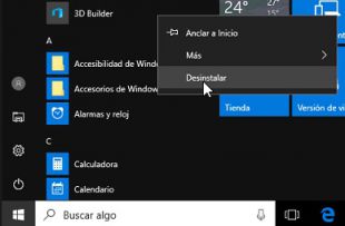 reparar menu inicio windows 10
