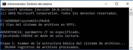 reparar un disco duro desde cmd