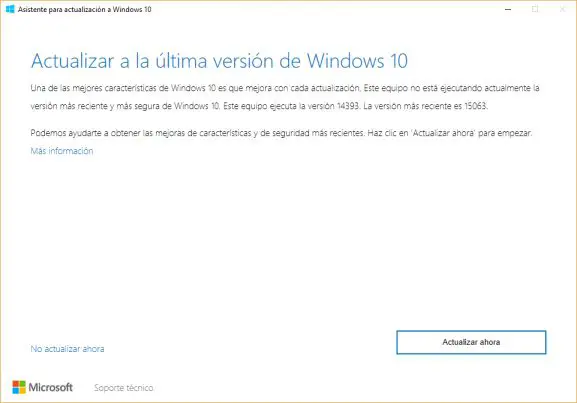actualización Windows 10 creators update