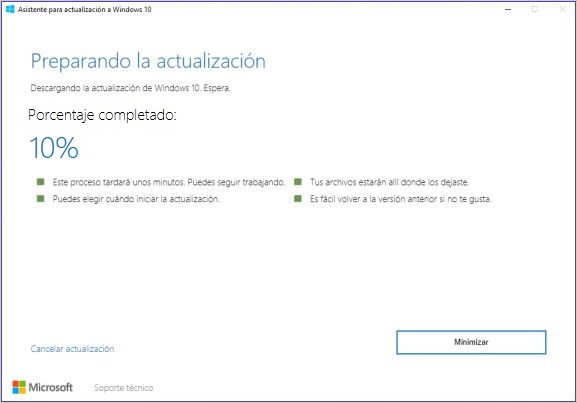 windows 10 creators update español