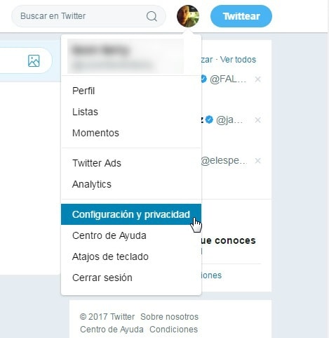 como eliminar cuenta de twitter