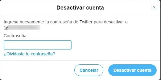 eliminar mi cuenta de twitter definitivamente