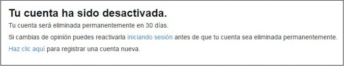 twitter desactivar cuenta