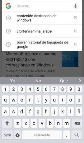 borrar el historial de busqueda de google