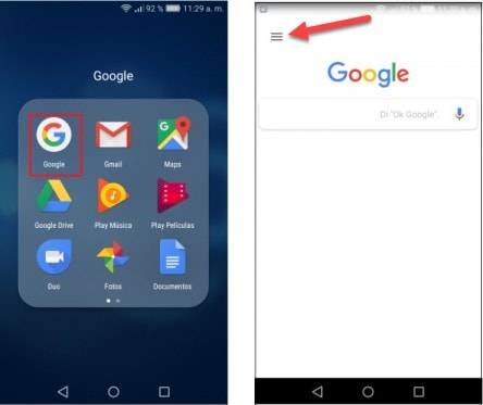 desactivar ok google android