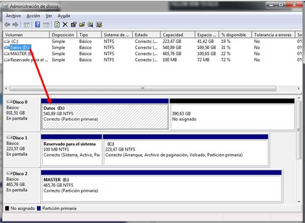 particionar disco duro windows 10
