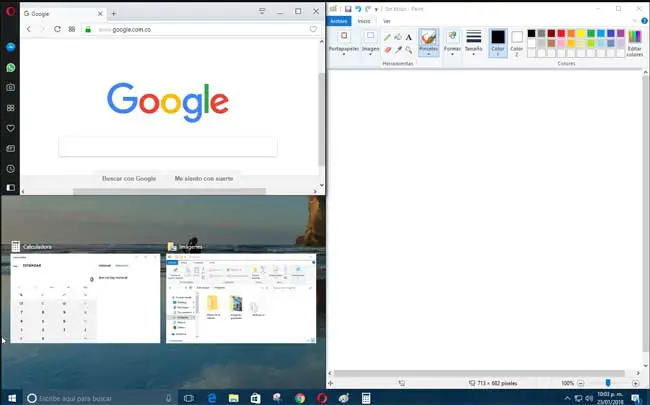 pantalla dividida en windows 10 para video