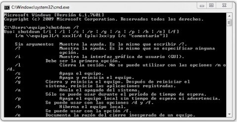 comando shutdown windows comando shutdown