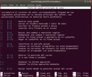 Guia completa para usar el editor de texto Nano en Linux
