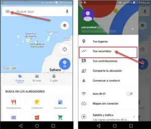 Cómo ver y borrar el historial de Google Maps en Android