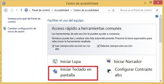 como poner teclado en la pantalla