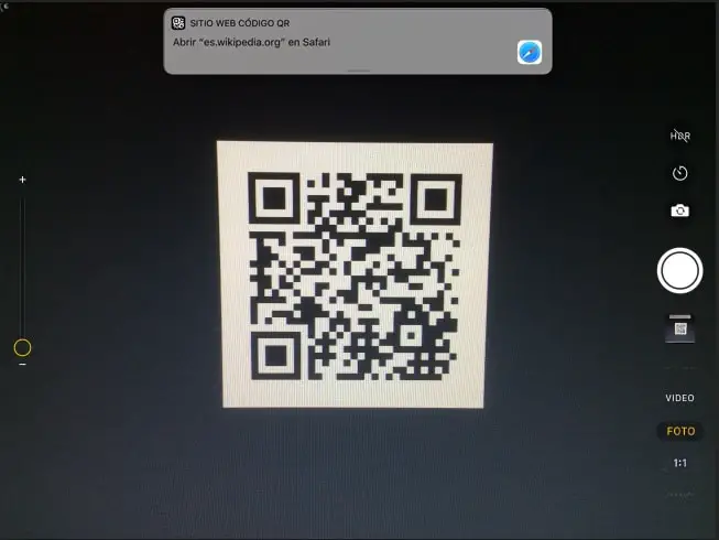 escanear un código QR desde el IPhone
