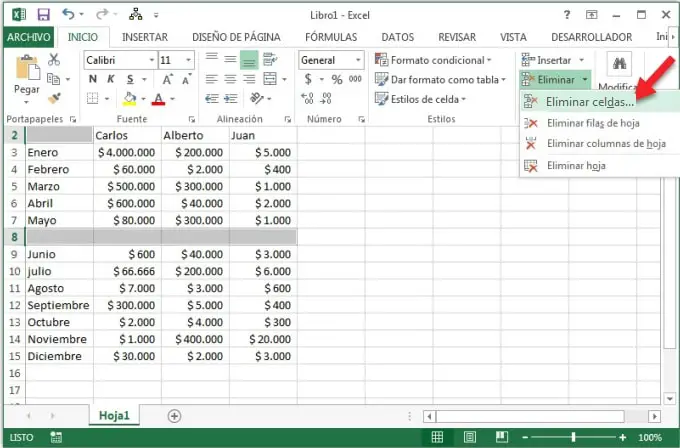 Cómo eliminar filas en blanco Excel - ComoFriki