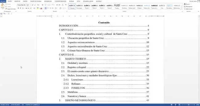 Cómo hacer una tabla de contenido en Word - ComoFriki