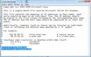 Cómo modificar el archivo hosts en Windows para bloquear paginas
