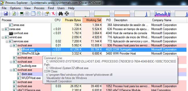 que es com surrogate windows 10