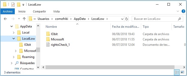 que contiene la carpeta appdata local