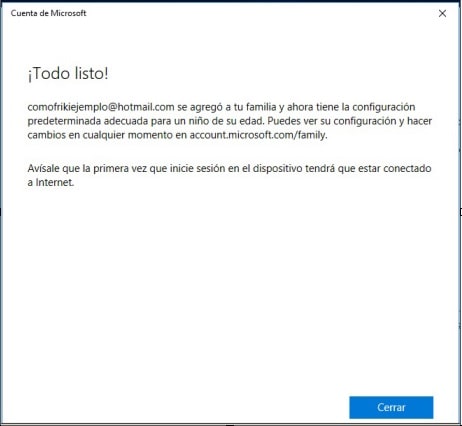 sitio bloqueado por el control paterno