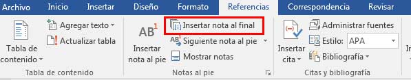ejemplos de notas al pie de pagina en word 2007