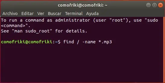 comando find linux