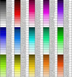 Códigos de colores HTML y nombres