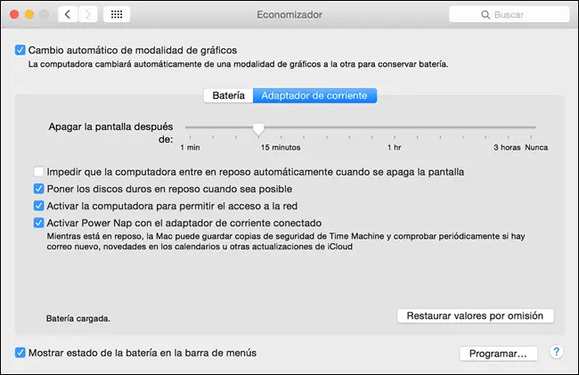 ajustar configuración de la pantalla mac