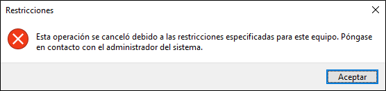 restriccion ejecutar