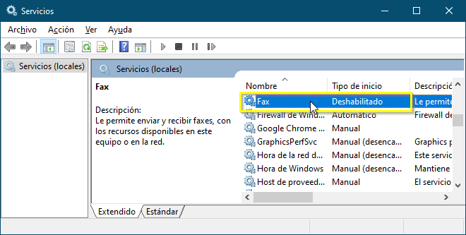 servicio fax
