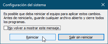 configuración del sistema