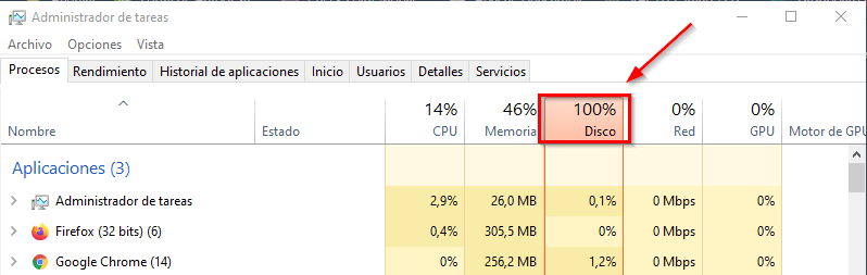 Uso del disco duro al 100% en el Administrador de Tareas de Windows 10 [SOLUCIONADO]