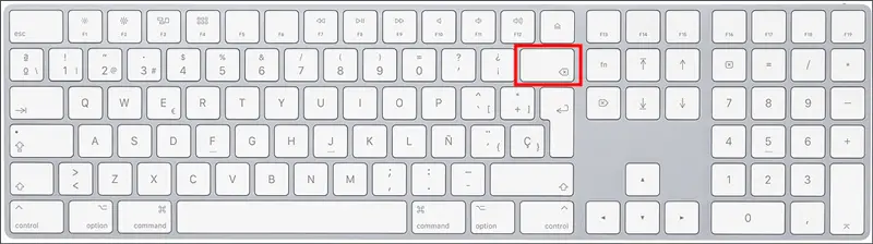 Tecla Retroceso teclado apple