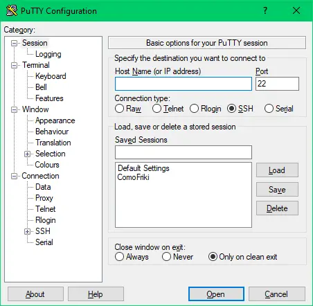 Configurar claves SSH con PuTTY en Windows