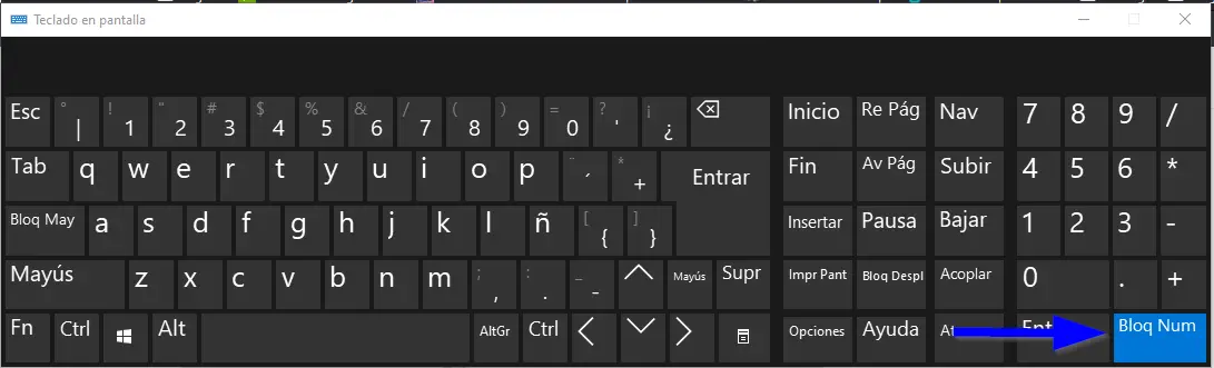 teclado numerico teclado en pantalla